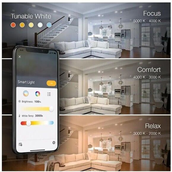 Commercial Electric Replacement Light Only - 6 " LED Color Changing Recessed - Picture 8 of 13